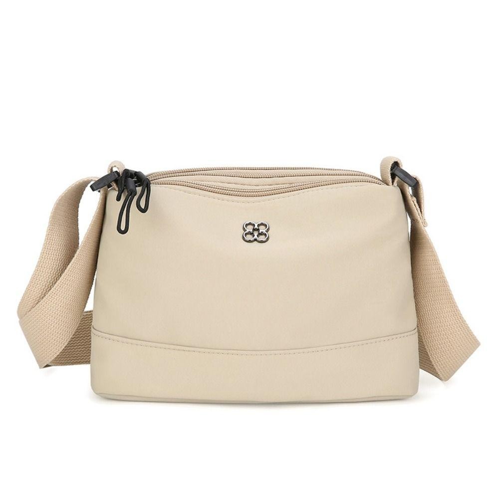 Túi đeo vai nữ GUSTAVA, Nhiều túi Túi đeo chéo phong cách thông thường, Túi Tote màu trơn bằng vải Nylon mềm hợp thời trang cho bé gái