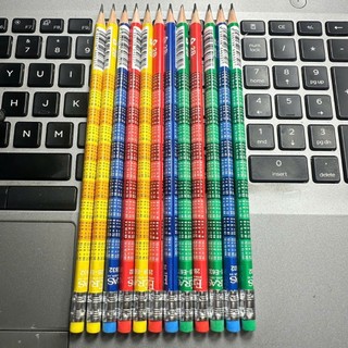 Bút chì thân tam giác, có gôm, có bảng cửu chương ERAS E632