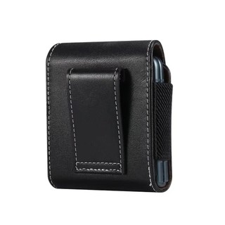 Pu Điện Thoại Túi Thắt Lưng Cho Samsung Galaxy Z Flip 3 4 5 6 Thắt Lưng Kẹp Bao Da Cho Huawei P50 Pocket S Motorola Razr 5G Ốp Lưng