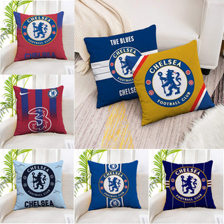 Logo Chelsea FC Vỏ Gối Vuông In Hình Một Mặt Sofa Polyester Gối Trang Trí Nhà Phòng Khách (Không Có Gối)