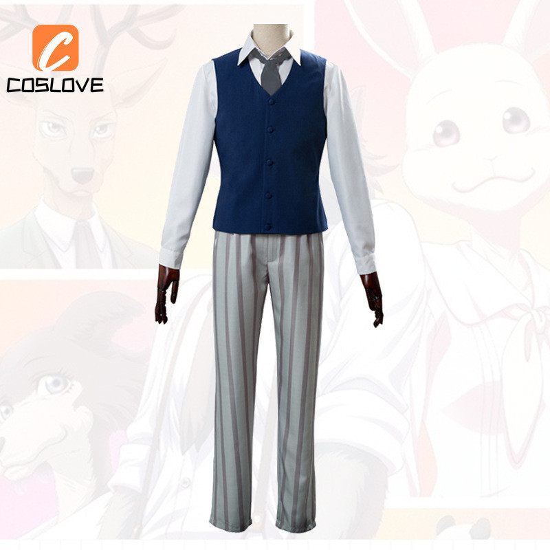 Anime BEASTARS Legoshi Hal Cosplay Trọn Bộ Đầm Phù Hợp Với Người Lớn Váy Hàng Ngày Màu Trắng Đảng Biểu Diễn Trang Phục Đồng Phục