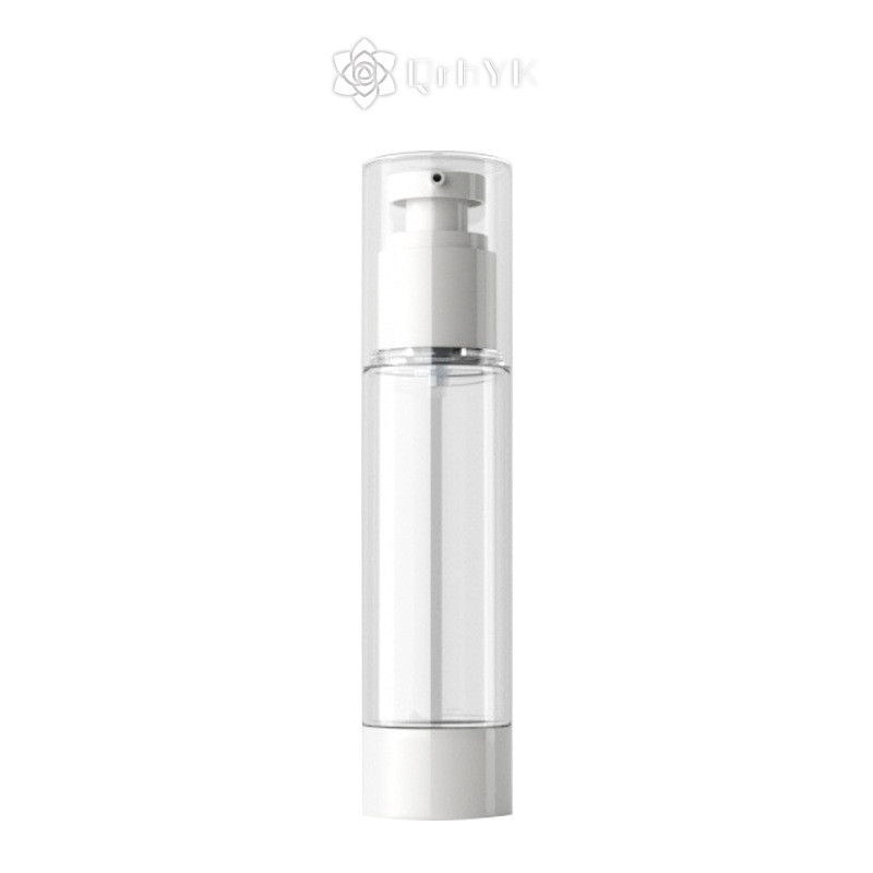 Qrhyk 15ml-100ml Airless Lotion Cream Pump Chai có thể đổ lại Hộp đựng du lịch trong suốt mới