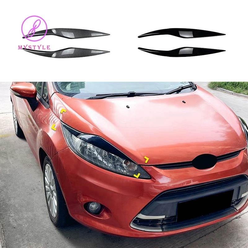 [Giảm Giá] Dành Cho Xe Ford Fiesta MK6 2008-2012 Đèn Pha Phía Trước Nắp Đầu Đèn Lông Mày Viền
