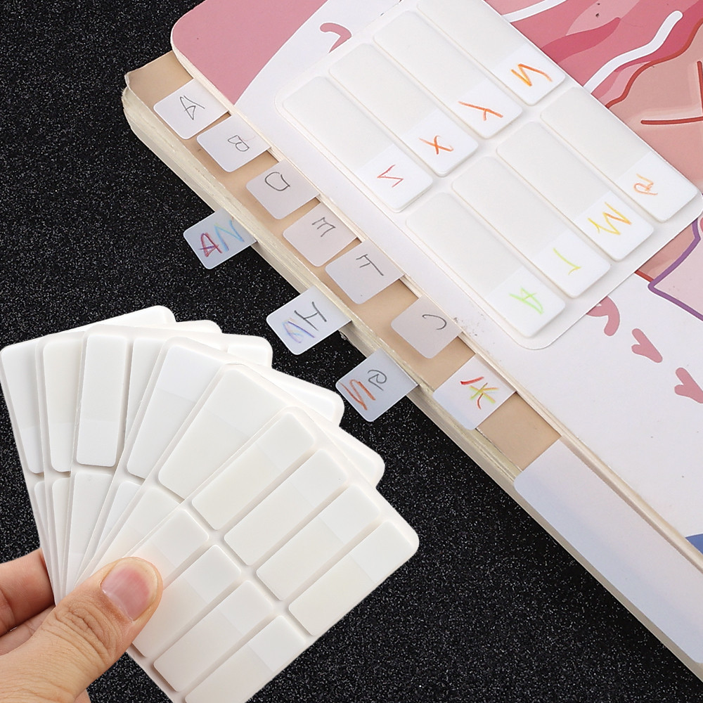 160 / 80 / 40 Tờ Tab Chỉ Số Trong Suốt Màu Trắng - Sổ Ghi Chú Trang Dành Cho Học Sinh - Đồ Dùng Văn Phòng Phẩm Văn Phòng Trường Học - Nhãn Ghi Nhớ Tự Dính