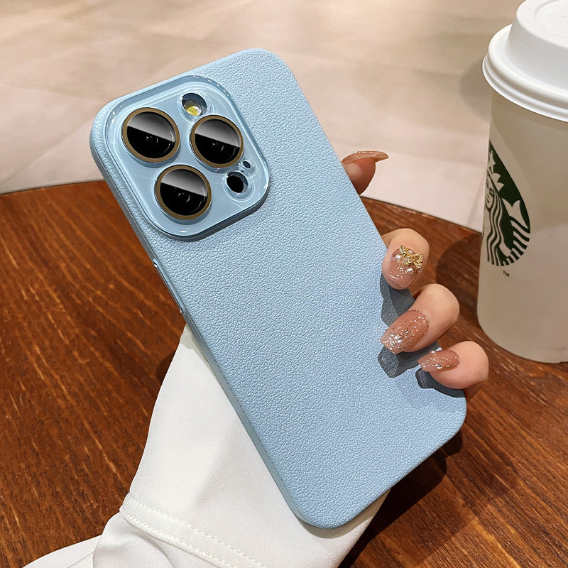 Ốp điện thoại dermatome trơn siêu mỏng iphone15 Pro Max 14 13 12 11 cho vỏ iPhone bảo hiểm toàn diện và PC chống sốc