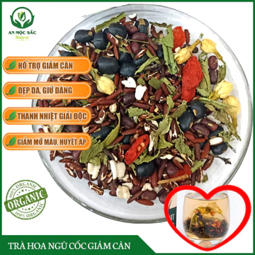 ✅[CHÍNH HÃNG] Trà Hoa Ngũ Cốc Giảm Cân gồm Hạt Muồng, Gạo Lứt, Đậu Đen, Hoa Nhài, Hoa Hồng, Hoa Hòe, Cỏ Ngọt, Đậu Đỏ