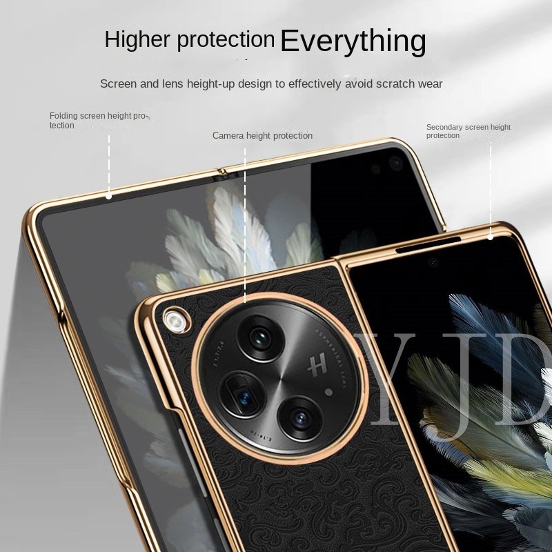 Ốp YJD Cho OPPO Find N3 Phiên Bản Giới Hạn Phong Cách Rồng Da Chống Sốc Ốp Lưng Điện Thoại