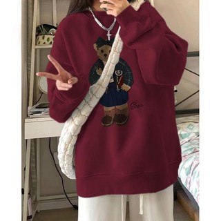 Áo sweatshirt mikebear cotton oversize In Họa Tiết Đơn Giản Cho Nữ