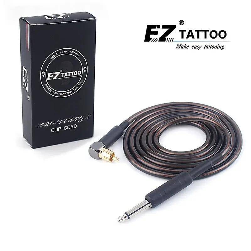 Ez Hình Xăm Kẹp Dây Rca Kết Nối Cà Phê Đen Cho Hộp Mực Máy Xăm Nguồn Điện