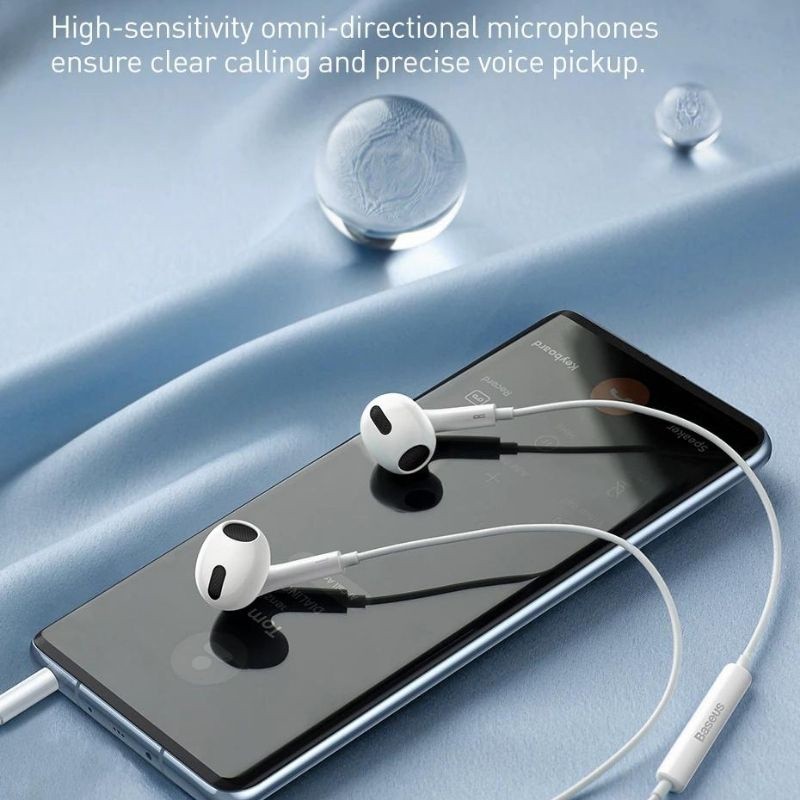 Tai nghe có dây 3.5mm Baseus encok H17 lateral in-ear wired earphone | BigBuy360 - bigbuy360.vn