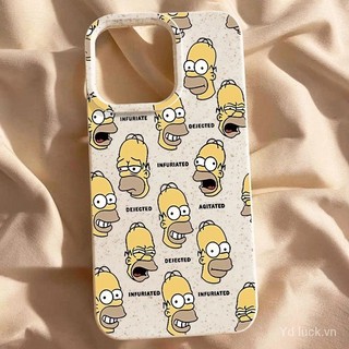 Ốp điện thoại hình chú vịt Simpson hoạt hình thú vị Thích hợp cho iPhone 14plus 15 14 11 12 13 15Pro Max 7 8 Plus XR X XS Max 12pro Ốp điện thoại silicon mềm chống sốc 58QJ