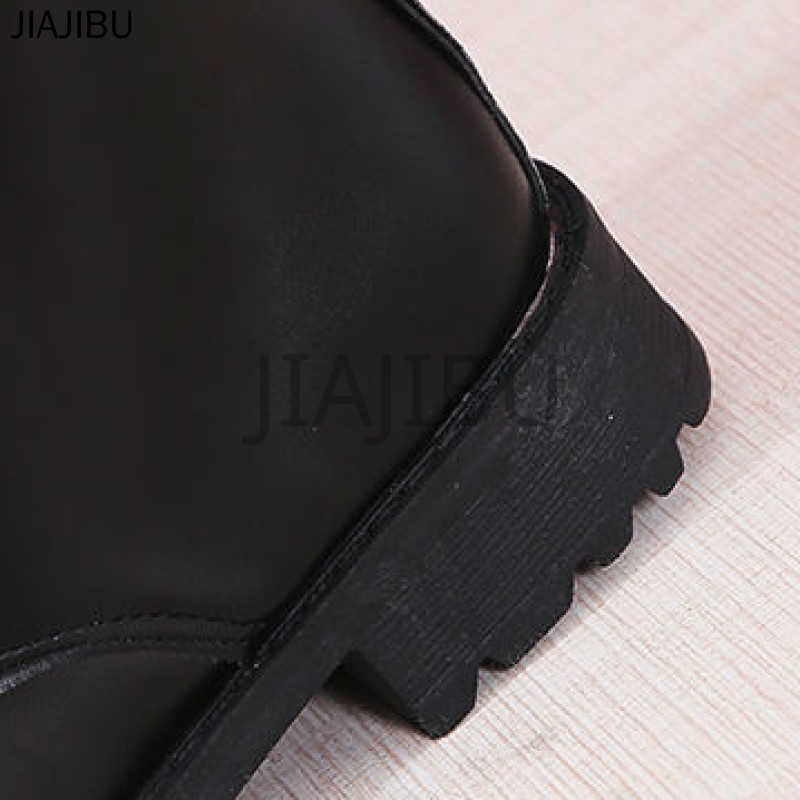 Size 35-43 Giày Bốt Cao Bồi Đế Dày Thời Trang Hàn Quốc Giày Nữ Cỡ Lớn Non-slip Thick Heel Long Boots 42 British Black Lace Up Knight Boots Retro Zipper Martin Boots Ủng Cao 41 Giày Bốt Đi Xe Máy Thời Trang Hàn Quốc Cosplay Leather Boots Ủng Khiêu Vũ