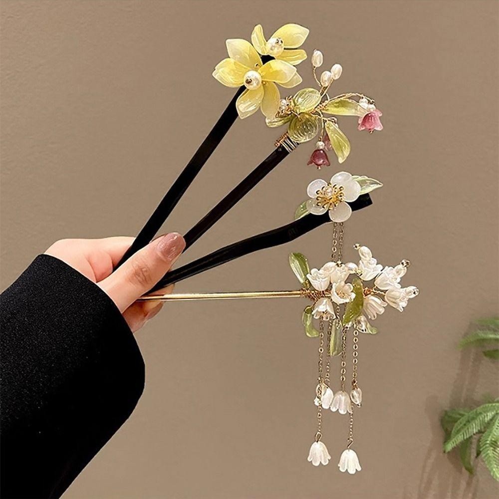BAMBOOB Kẹp Tóc Hanfu Cổ Đại, Phong Cách Trung Hoa, Tua Rua Truyền Thống