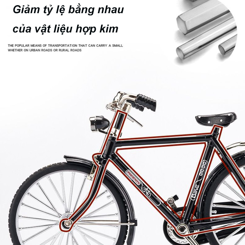 Diy Hợp Kim Mini Xe Đạp，Mô Hình Retro Mô Phỏng Kim Loại Xe Đạp Lắp Ráp Bộ，Sưu Tập Giáo Dục Đồ Chơi Cho