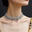 Treeling Thời Trang Màu Bạc Vòng Cổ Hình Trái Tim Mặt Dây Chuyền Và Lớp Dây Xích Choker Hợp Thời Trang Cổ Phụ Kiện Cho Wom