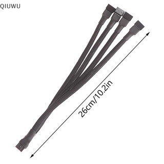 Qiuwu 1 Cáp chia quạt 4pin Cáp chuyển đổi 1 đến 1 2 3 4 Bộ chia quạt CPU máy tính Phụ kiện cáp nguồn mở rộng quạt PC.