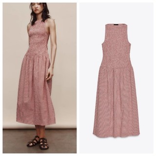 Zara Spring Sản phẩm mới dành cho nữ kiểu Pháp cổ tròn không tay ôm vừa vặn 3067329