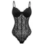 Elegant Lace Trim Sheer Bodysuit Sleevelsss For A Stylish And Comfortable Look