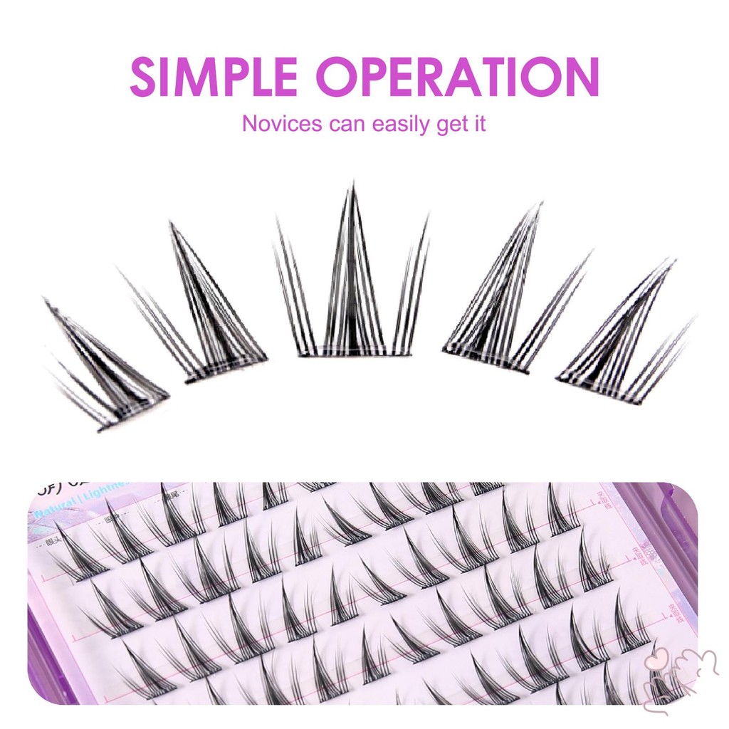 IOIIK 10hàng-- 9-13mm Dense Press on Lash Clusters C Curl Lông mi giả có thể tái sử dụng