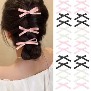 Kẹp Tóc Nơ Satin Nhiều Màu Xinh Xắn Cho Bé Gái