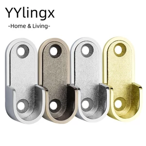 YYlingx 2 Cái Tủ Quần Áo Mặt bích 16mm Ống Giá Đỡ Thanh Treo Hình Chữ U