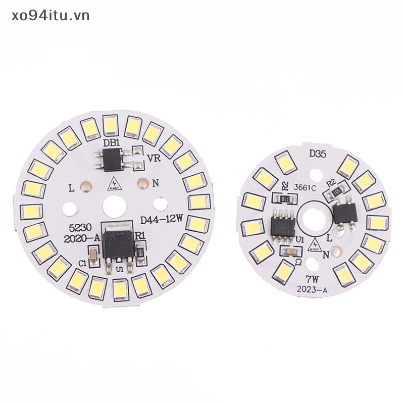 Xoitu Bóng Đèn AC 220V Downlight Chip Đèn Pha Bóng Đèn LED Miếng Dán Đèn SMD Tấm Mô Đun Tròn Tấm Nguồn Sáng VN