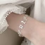 Vòng tay ghi chú âm nhạc FUJIOU, Vòng tay bạc thời trang thẩm mỹ, Trang sức tinh tế Tuyệt đẹp có thể điều chỉnh tám nốt tay Dây chuyền nữ