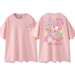 áo ngắn tay áo ngắn tay nữ áo thun mùa hè 100% Cotton Cổ Lưng Hoạt Hình Nhật Bản Mùa Hè Phong Cách Mới Kuromi Quế Chó Tay Ngắn Cổ Tròn Áo Thun Nữ Bán Buôn