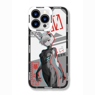 Ốp Điện Thoại Cho Iphone 11 12 13 14 15 Pro Max 6 6S 7 8 Plus 7Plus 13 Mini XS Max XR SE 2022 Ốp Lưng Mềm Trong Suốt TPU Anime Neon Genesis Evangelion Ayanami Rei Asuka Langley Soryu