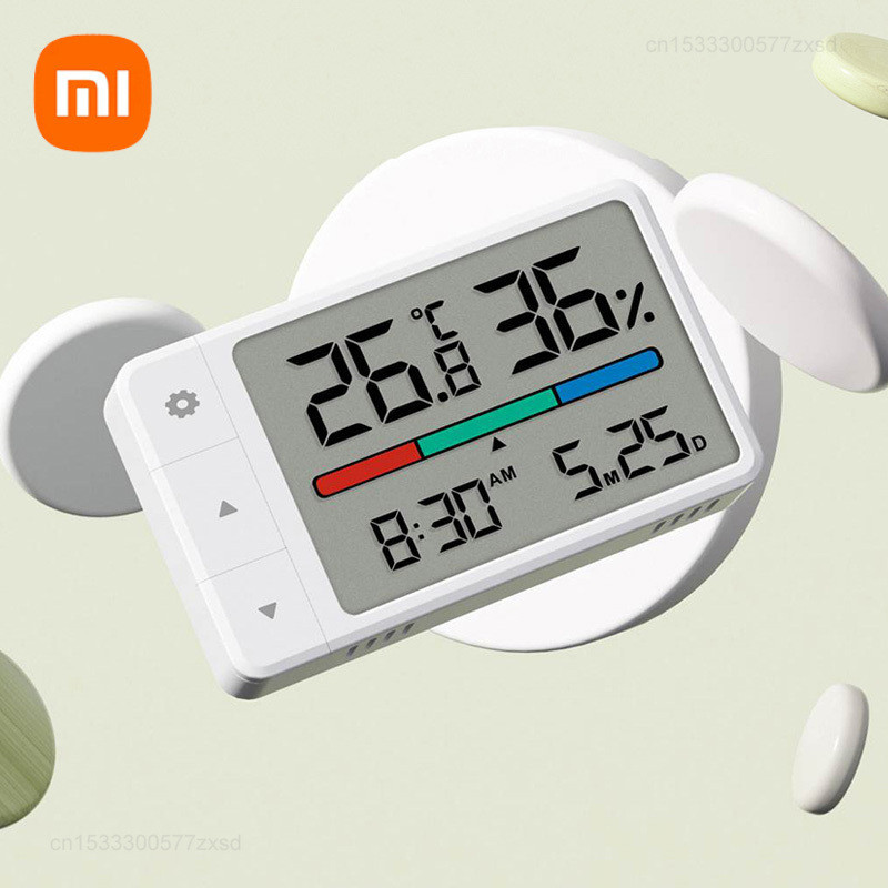 Nhiệt kế Xiaomi MiaoMiaoCe Máy đo độ ẩm Trạm thời tiết Máy đo độ ẩm Đồng hồ đa chức năng cho cảm biến độ ẩm nhiệt độ gia đình