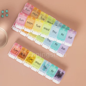 Hộp đựng thuốc hàng tuần 7 ngày Hộp đựng máy tính bảng đầy màu sắc Hộp đựng thuốc Mở Hộp đựng thuốc Hộp nhỏ Hộp đựng thuốc Hộp đựng thuốc