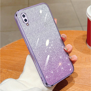 Ốp lưng Huawei y7pro2019 DUB-LX2 DUB-AL20 DUB-AL00 DUB-TL00 Vỏ điện thoại di động màu gradient flash bột mạ điện trong suốt mềm chống rơi ốp điện thoại