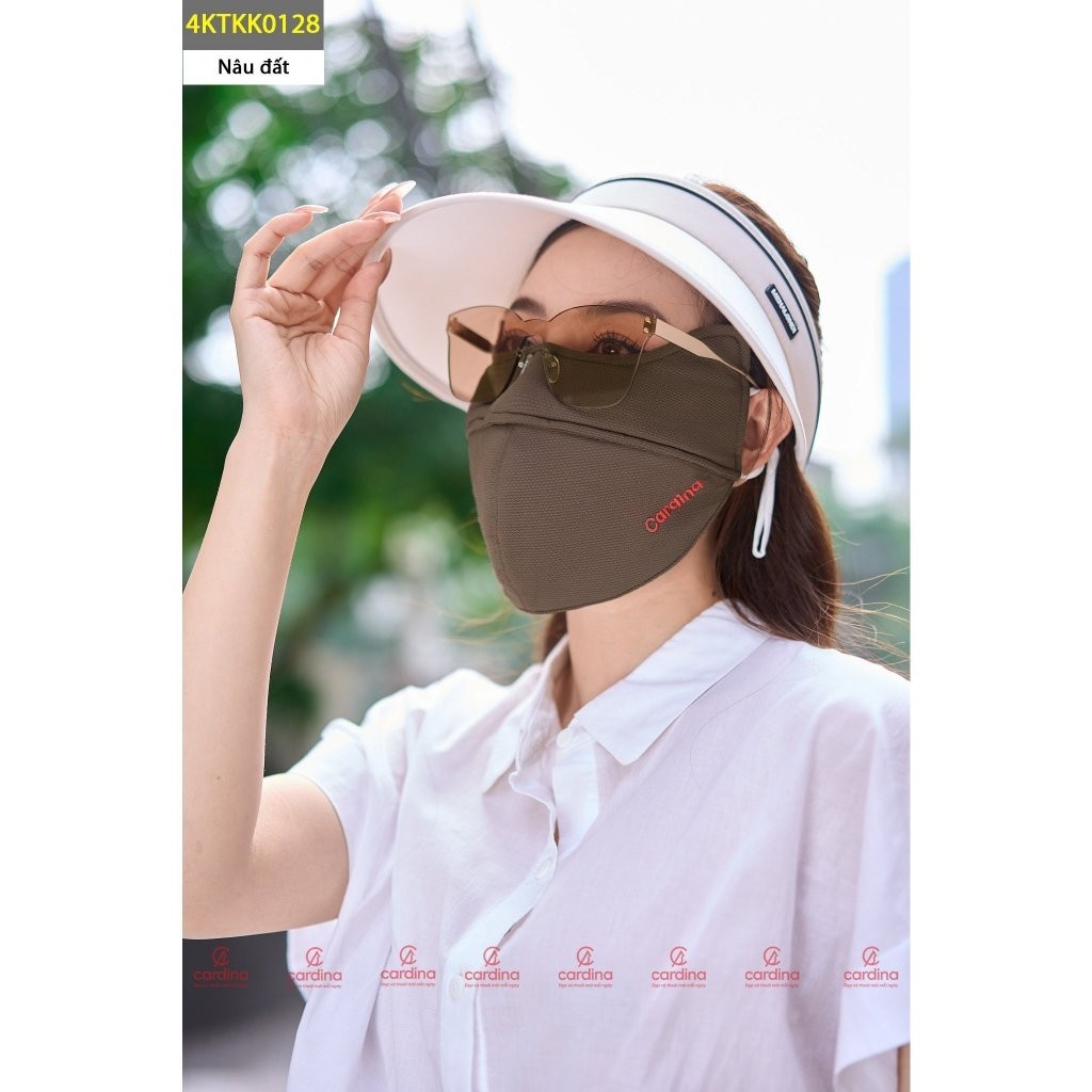 Khẩu trang CARDINA làm mát chống tia UV lõi bông hoạt tính lọc không khí ô nhiễm 4KTKK01