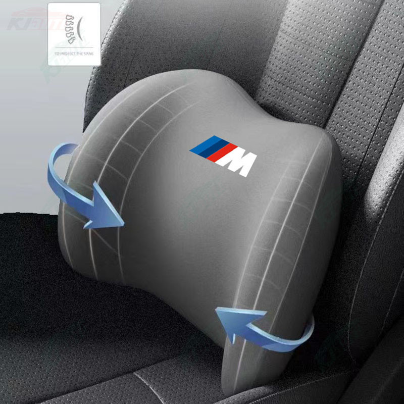BMW M Gối tựa đầu & thắt lưng - Giảm mệt mỏi, bảo vệ cổ vai - Lõi xốp nhớ - Cho 3/5/X5/X3/X1/2/1/4 Series