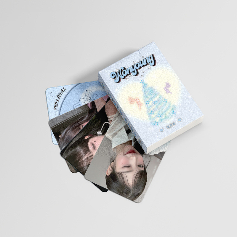 Linxx 55 Chiếc IVE Wonyoung Thẻ Laser Holographic Kpop Photocards Dòng Bưu Thiếp