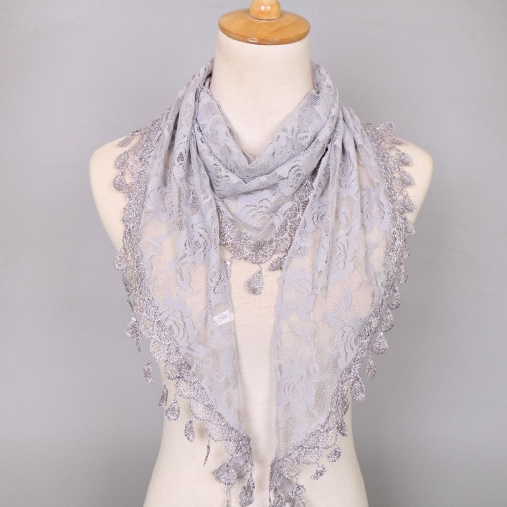 Khăn quàng cổ tam giác GUSTAVA, Khăn choàng hoa hồng Jacquard nguyên khối dành cho nữ, Băng đô cầu nguyện cho nhà thờ đám cưới bằng vải Polyester