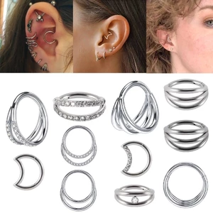 Yoo Nhẫn Mũi Thanh Lịch Với Hình Mặt Trăng Cho Sụn Dainty Mặt Trăng Mũi Nhẫn Bông Tai Mặt Trăng Cho Daith Rook Lấp Lánh Tai R