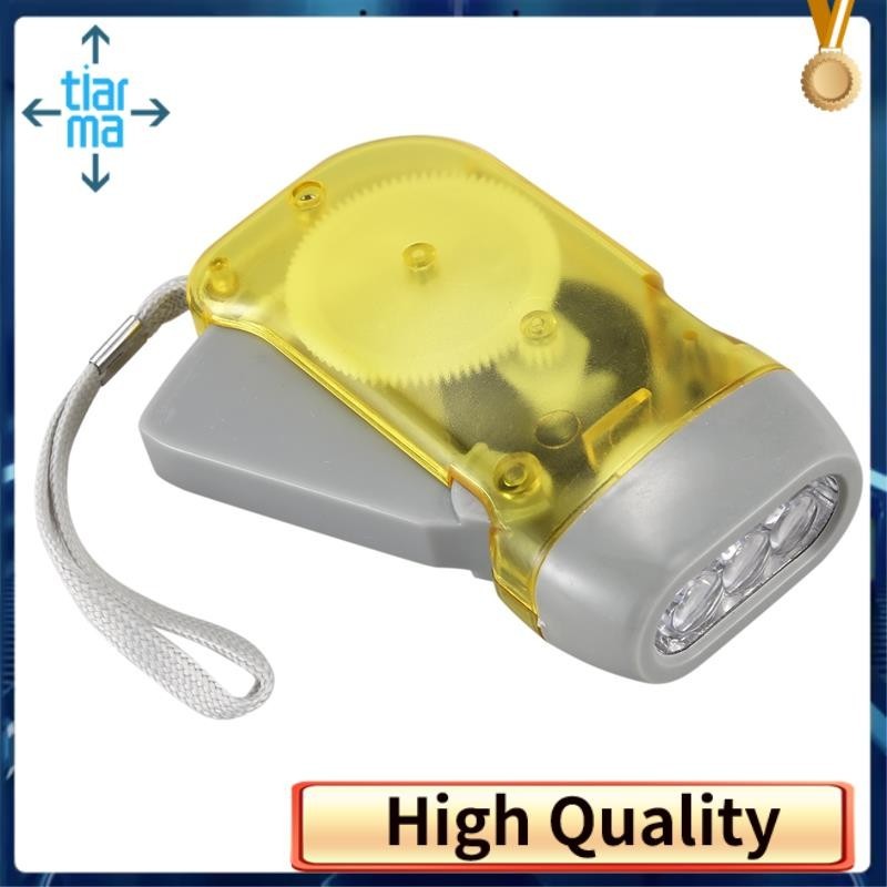 3 LED Dynamo Wind Up Đèn Pin Đèn Pin Bấm Tay Quay NR Cắm Trại