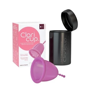Bộ cốc nguyệt san Claricup Pháp tặng kèm cốc tiệt trùng Nhập khẩu chính hãng
