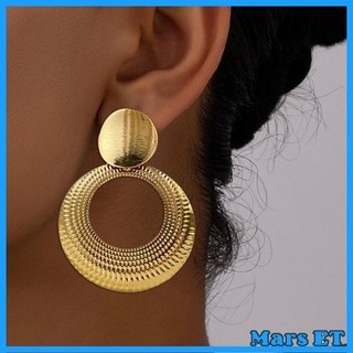 Marset Hợp Kim Nhẹ Vòng Tròn Đinh Bông Tai Tuyên Bố Vòng Bông Tai Cho Nữ Handmade Phong Cách Retro Tai Accessor