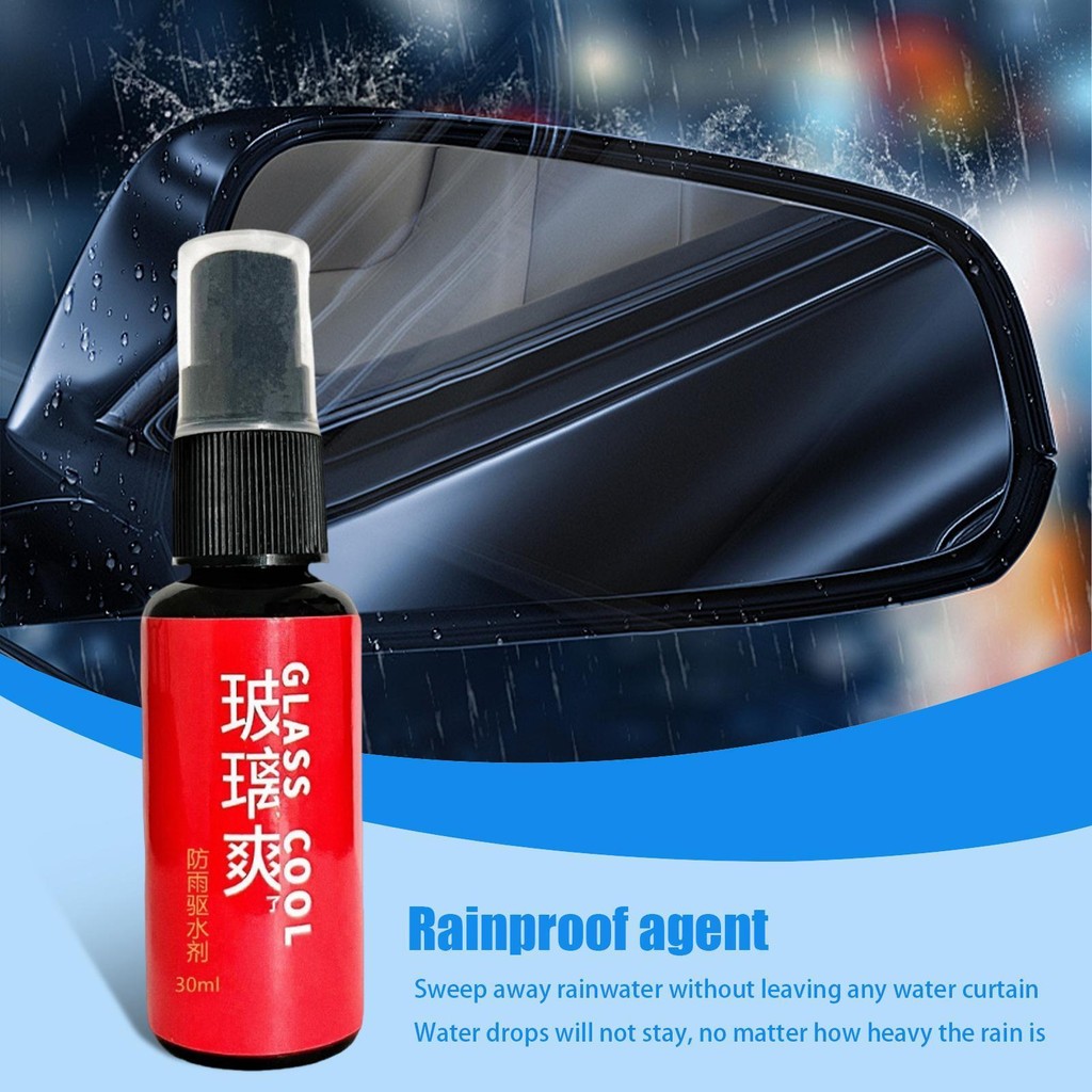 Chất chống mưa ô tô 30ml Xịt kính chắn gió Chất phủ màng thủy tinh hiệu quả Loại bỏ màng trong suốt Chất chống mưa pomervn