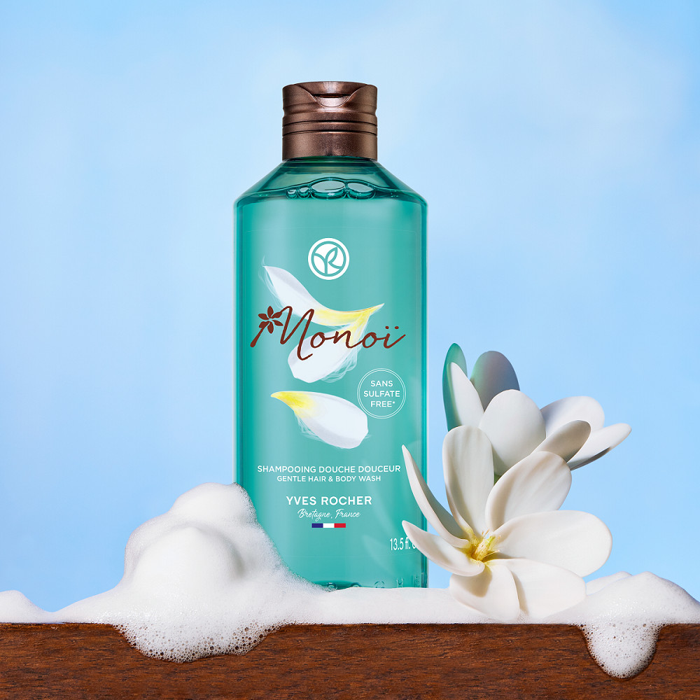 Mô tả Combo 3 sữa tắm thiên nhiên Yves Rocher hương hoa Tiaré - vani - hoa hồng 400mlx3 - 1