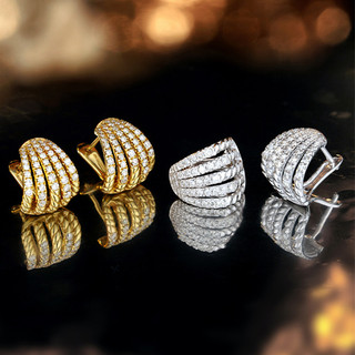 Bông tai Zircon dòng bạc S925 Trang sức thời trang đơn giản Quà tặng nữ