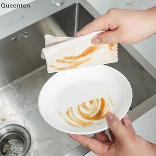 Queenten Rửa Vải Nhà Bếp Khăn Lau Rags Loofah Rag Thấm Hút Microfiber Vải Vệ Sinh Nhà Rửa Bát Chống Grease Wipping QT