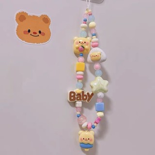 Bướm Gấu Cat Đính Hạt Móc Khóa Túi Mặt Dây Chuyền Phụ Kiện Ngăn Ngừa Mất Dây Xích Điện Thoại
