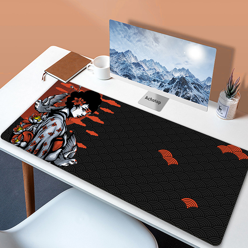 Chơi Game Mousepad Game Thủ Mousemat Nhật Bản Lớn Đen Chuột Thảm Bàn Lớn Miếng Lót XXL Miếng Lót Chuột 80x30cm Bàn Phím Thảm Pc Cao Su Deskmat