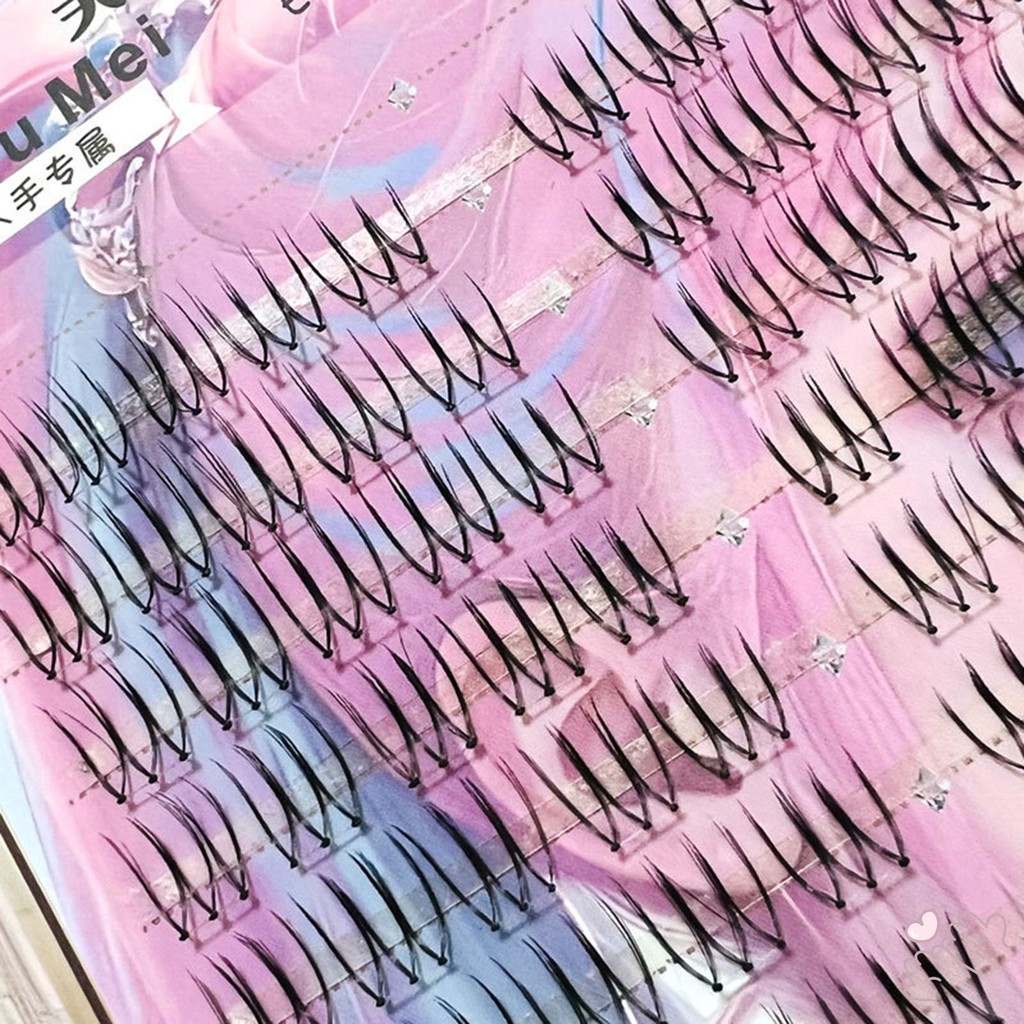 C Curl Natural & Wispy Lash Wisps Hiệu ứng 3D Lash riêng lẻ