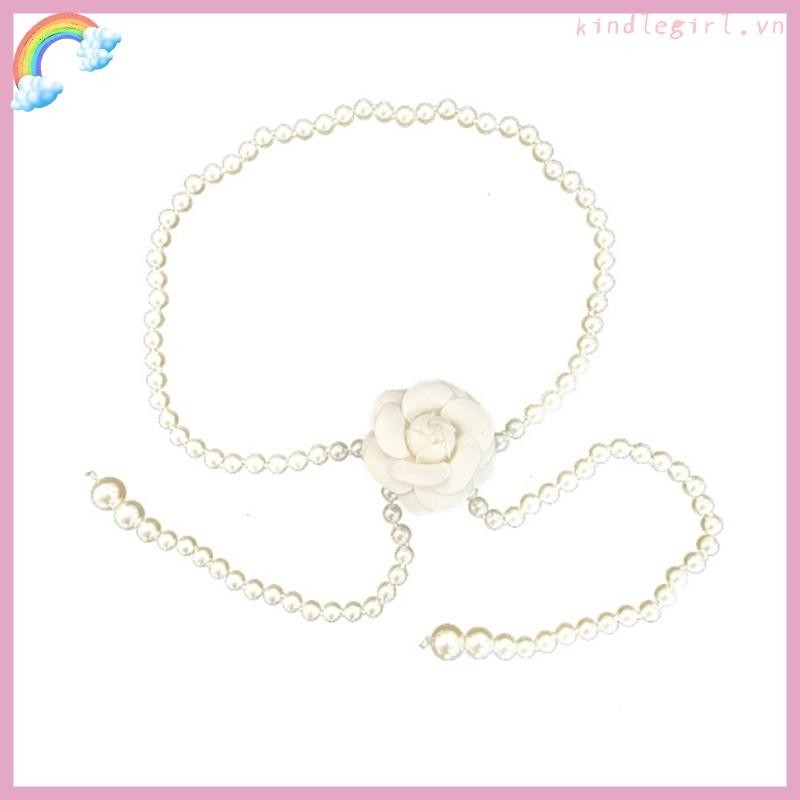 Thắt Lưng Chuỗi Hạt Ngọc Trai Hoa Trà Cho Váy Cưới