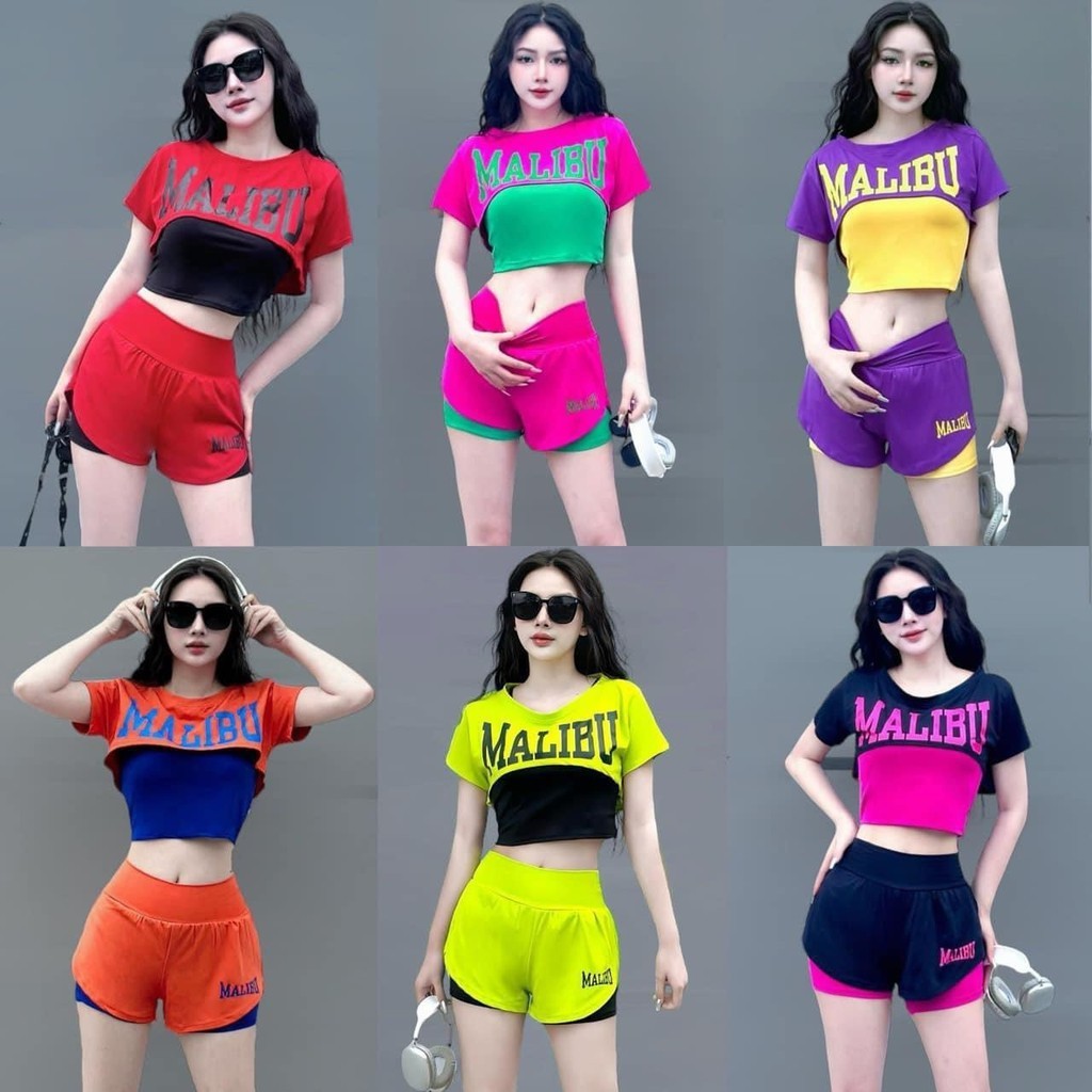 Bộ thể thao 3 chị tiết tập gym, erobic, shuffer dace, zumba, chạy phong cách trẻ trung