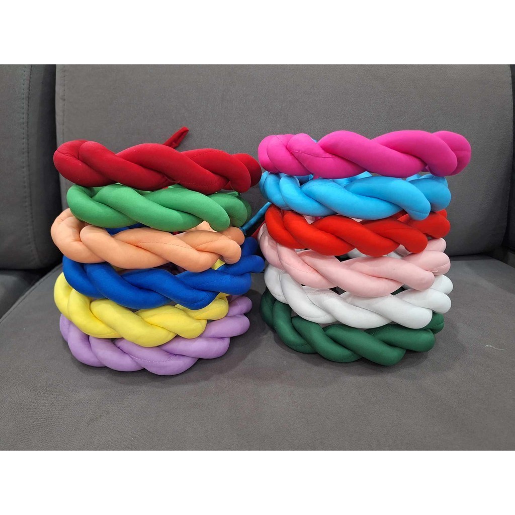 Mấn (vấn) xoắn đôi trơn vải lụa, mấn đội đầu cô dâu,bê lễ, mấn đội đầu áo dài, mấn trẻ em